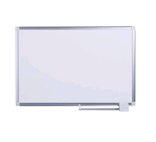 BI-OFFICE MAYA NEW GENERATION LAVAGNA MAGNETICA SMALTATA 90X60 CM CORNICE IN ALLUMINIO CON VASSOIO PORTAPENNE BIANCO